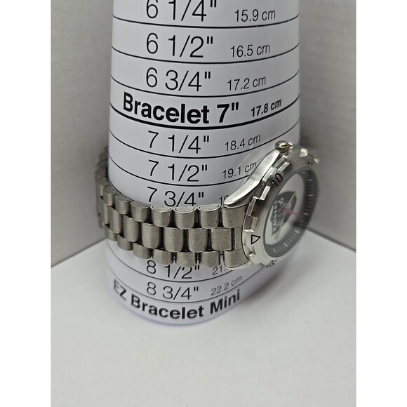 NFL Raiders Working Mens Watch By Game Time Silver Tone NEW BATTERY Working - Picture 7 of 11